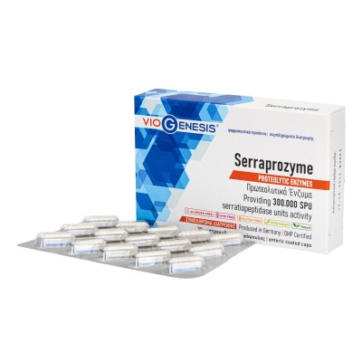 VIOGENESIS SERRAPROZYME 30 enteric coated caps